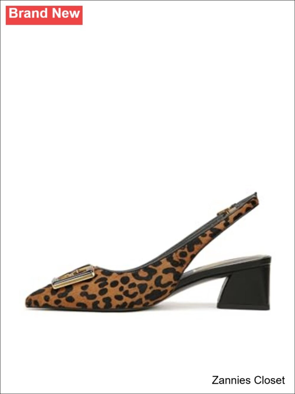 ✨Franco Sarto Racer Slingback Low Block Heel Pointed Toe Pump